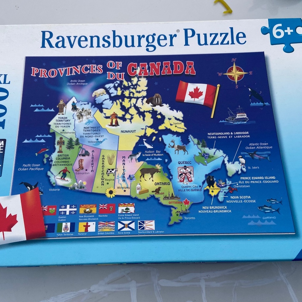 Ravensburger Puzzle Provinces of Canada, an educational puzzle for children 6 +